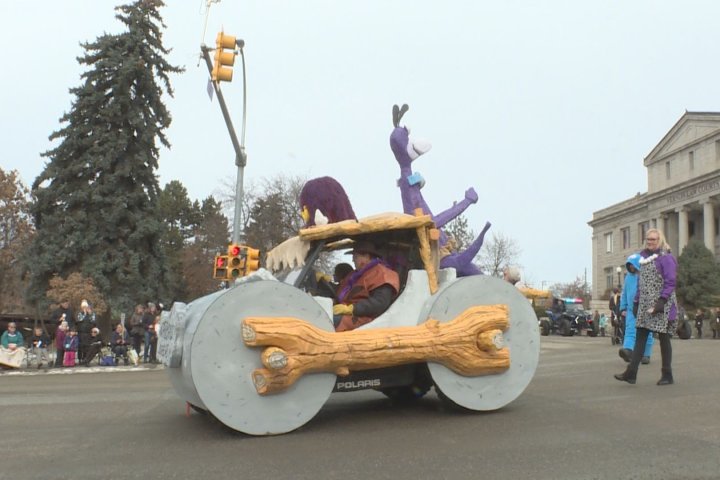 Cartoon characters come alive at Vernon Winter Carnival Parade