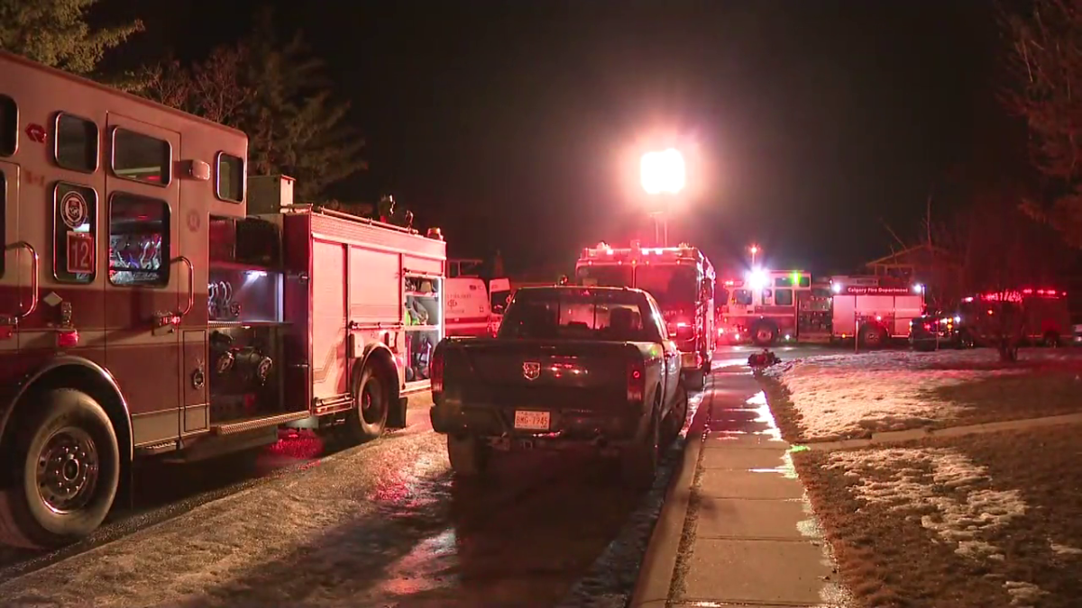 The Calgary Fire Department responded to a fatal fire in the southeast neighbourhood of Penbrooke Meadows on Feb. 17, 2023.