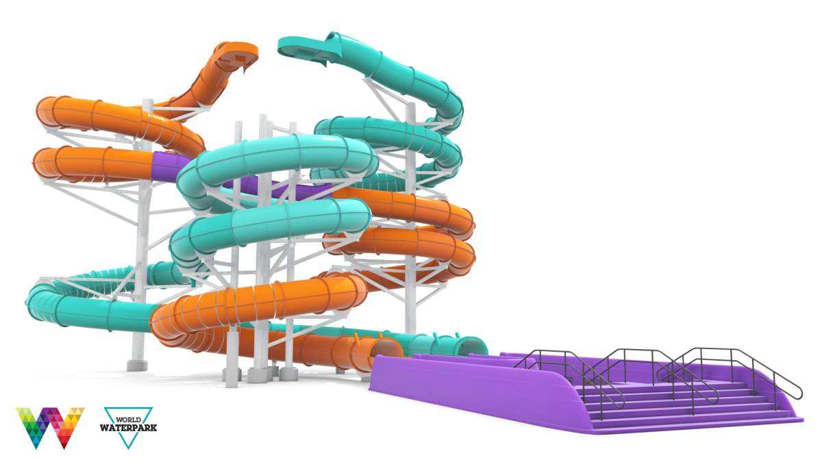 The new waterslide at West Edmonton Mall’s World Waterpark.