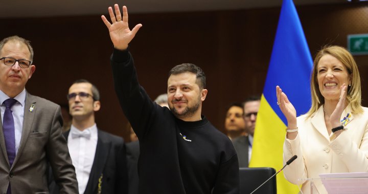 Ukraine’s Zelenskyy closes European tour with visit to EU summit
