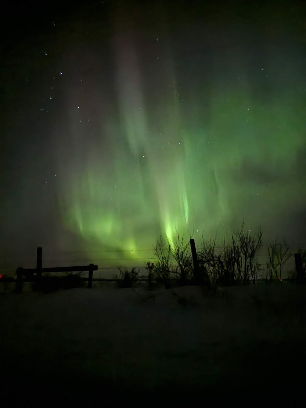 Northern Lights seen on Tuesday, March 14, 2023 in Waskatenau, Alberta.