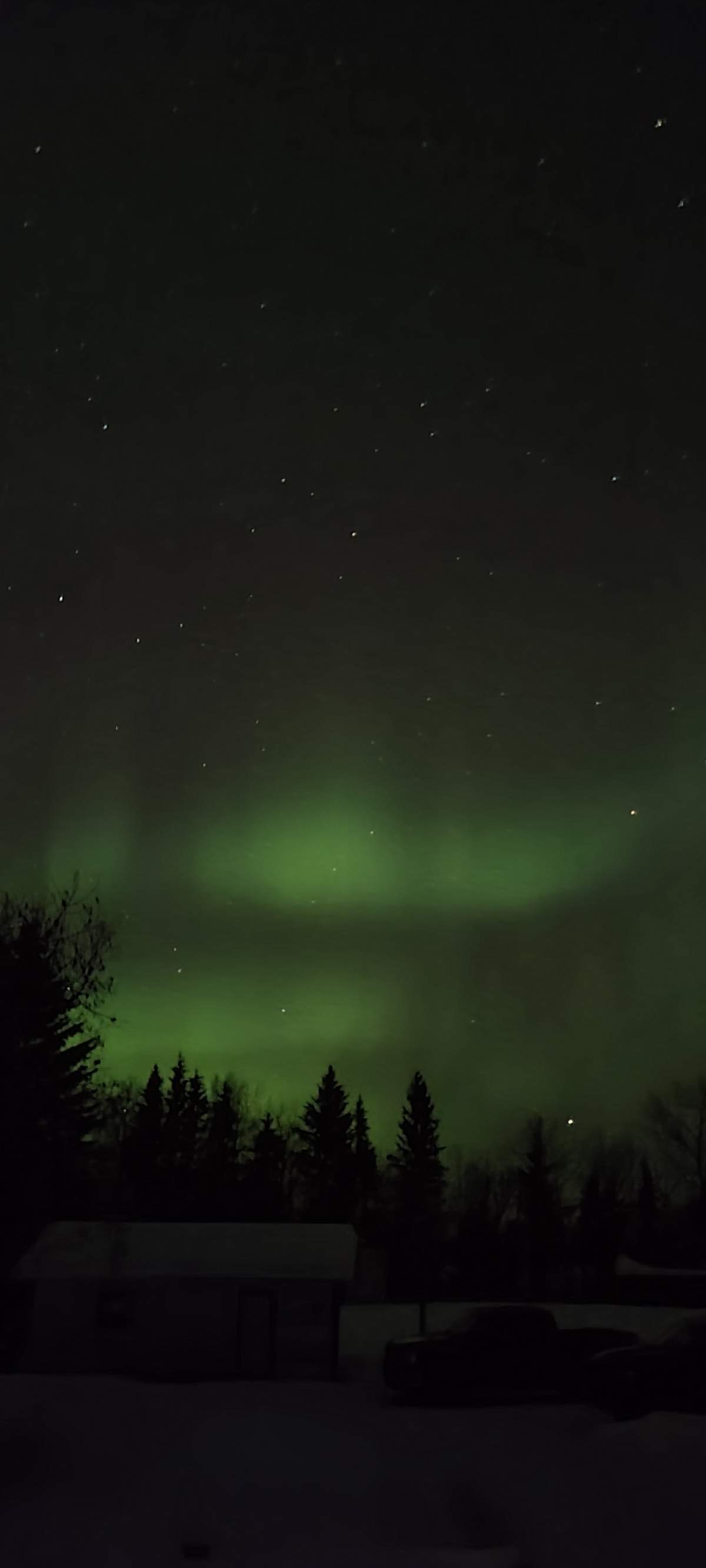 Northern lights seen on Tuesday, March 14, 2023, in Grasslands, Alta.
