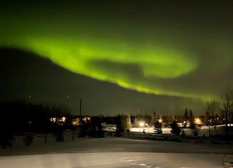 Northern lights seen in Parkland County on Tuesday, March 14, 2023.