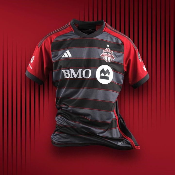 Toronto FC’s new 2023 home jersey is shown in this handout photo.
