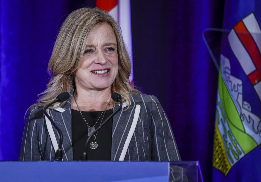 NDP Leader Rachel Notley addresses the Calgary Chamber of Commerce in Calgary, Alta., on Thursday, Dec. 15, 2022. THE CANADIAN PRESS/Jeff McIntosh.