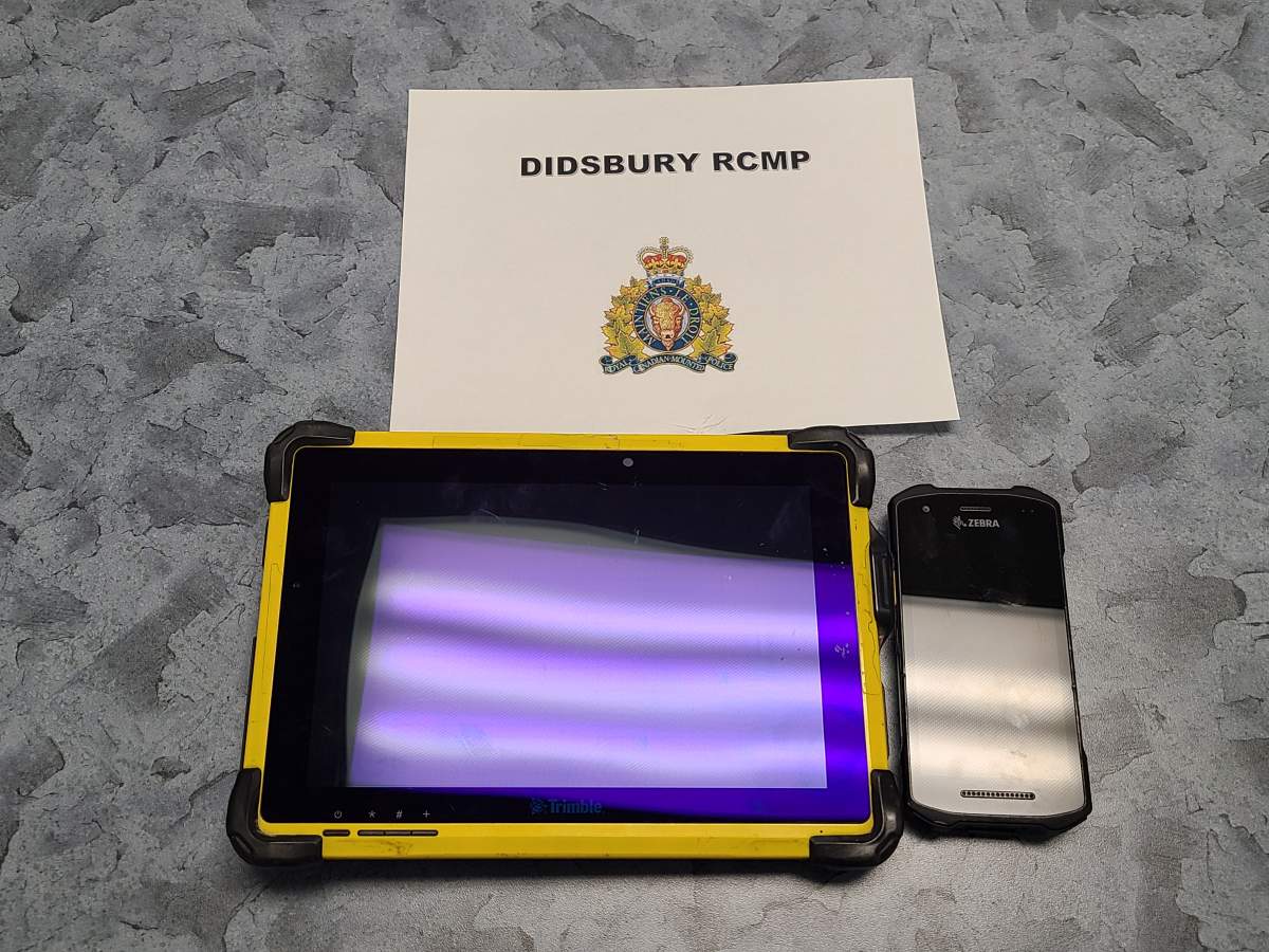 Geographical imagining equipment taken from a work site in Calgary.