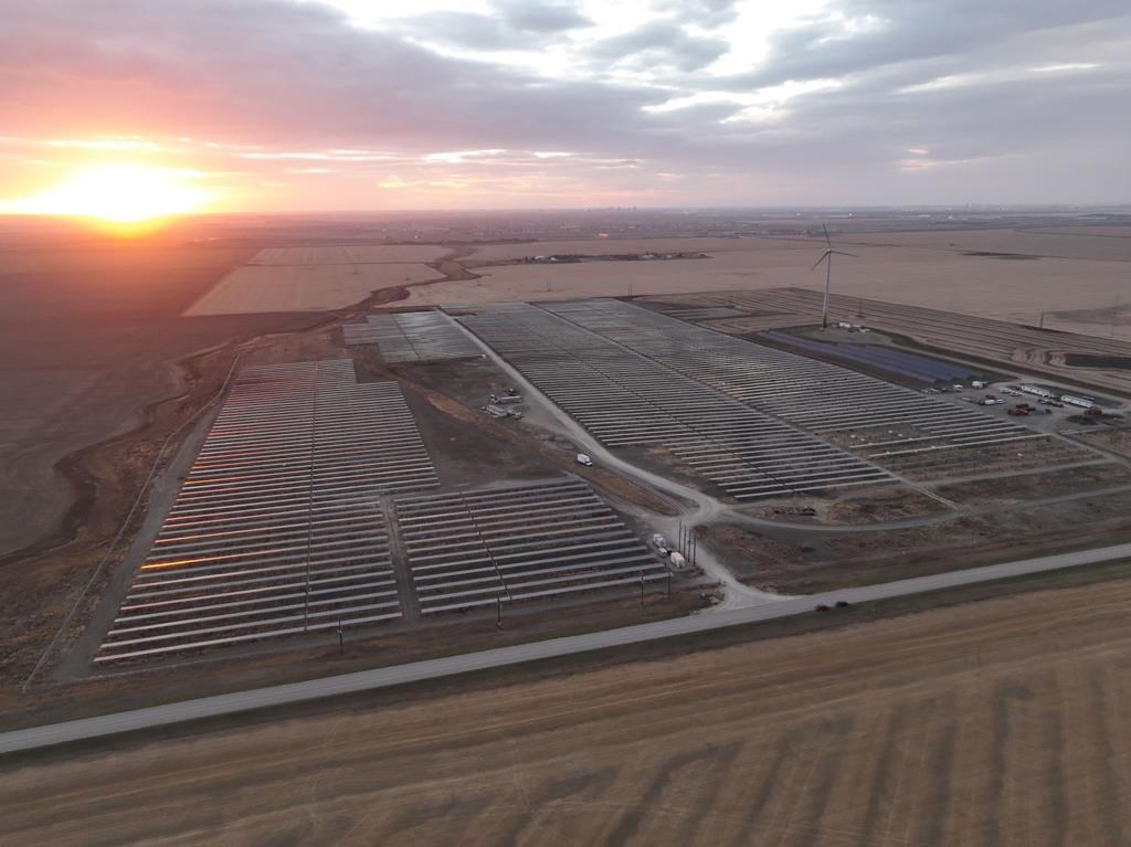 The 10-megawatt Awasis solar project is seen on the Cowessess First Nation in an undated handout photo.