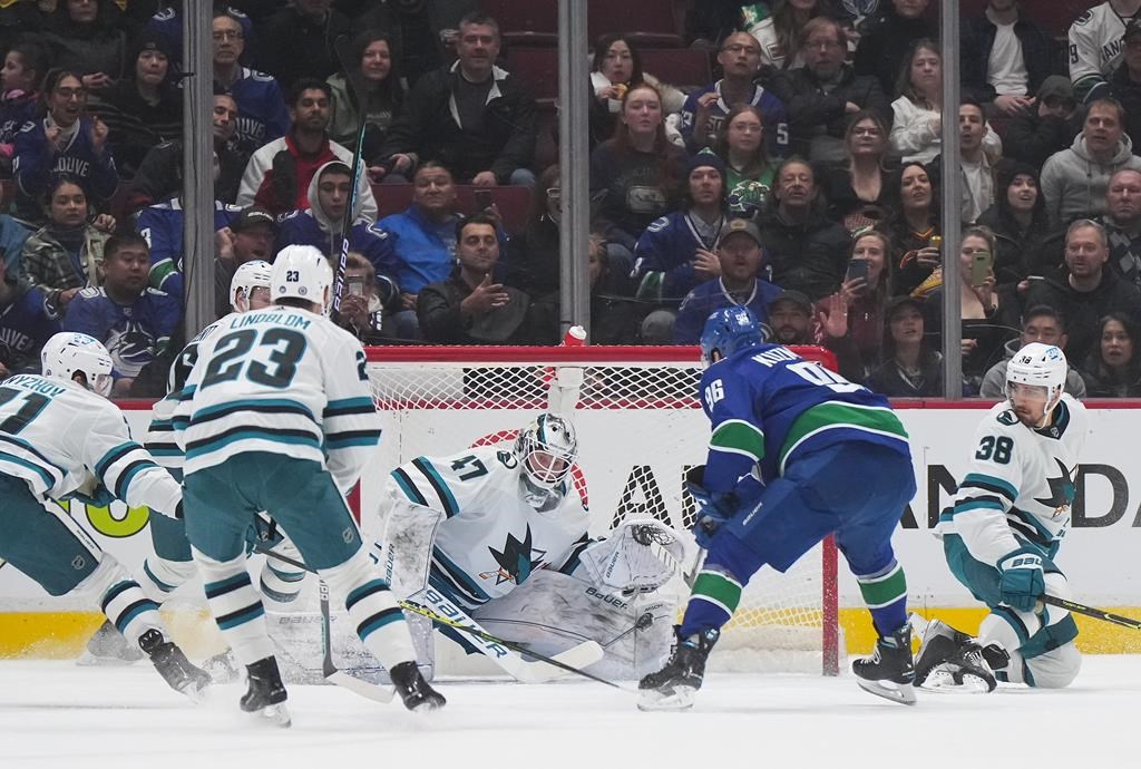 Vancouver Canucks Hand Struggling San Jose Sharks Decisive 7-2 Loss ...