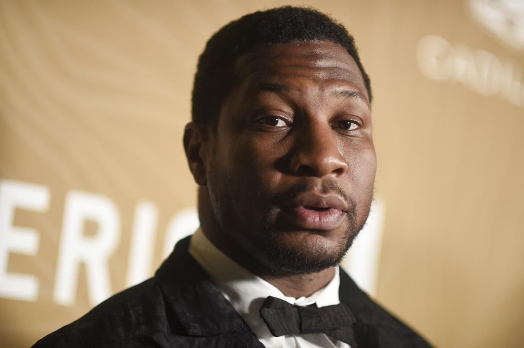 FILE - Jonathan Majors arrives at the American Black Film Festival Honors on March 5, 2023, at 1 Hotel in West Hollywood, Calif.