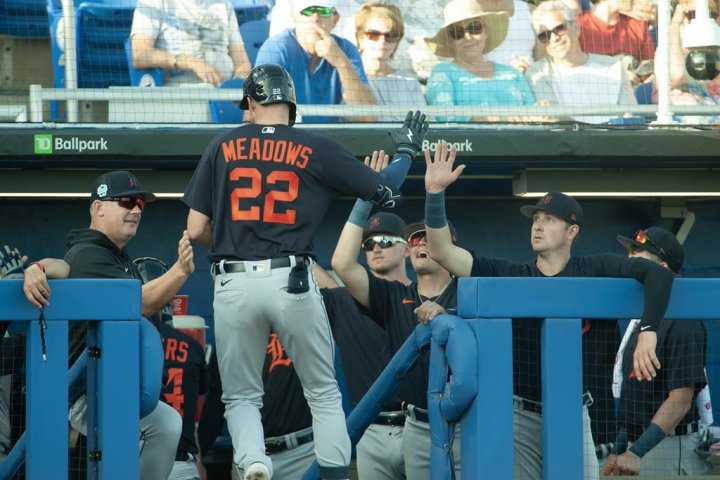 Meadows hits three-run homer, Tigers beat Jays 4-1
