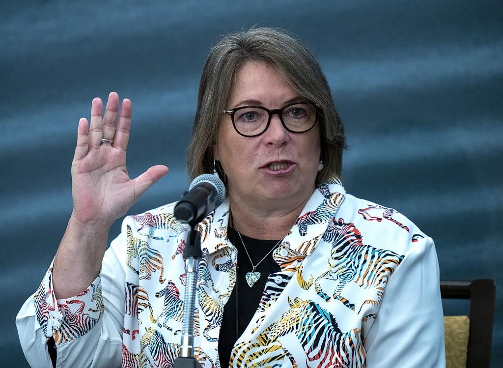 RCMP Commissioner Brenda Lucki testifies at the Mass Casualty Commission inquiry into the Nova Scotia shooting on Wednesday, August 24, 2022.