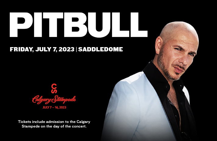 Pitbull will be headlining the first day of the Calgary Stampede on Friday, July 7.