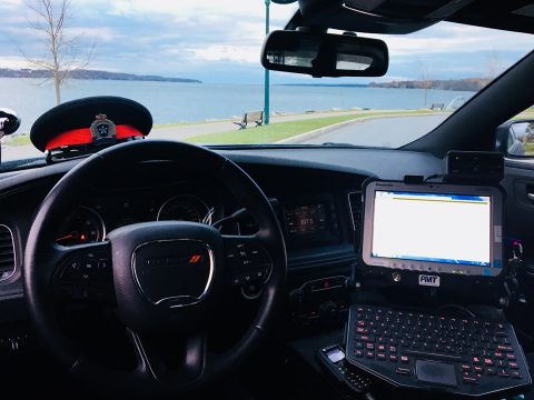 Barrie police car stock image. 