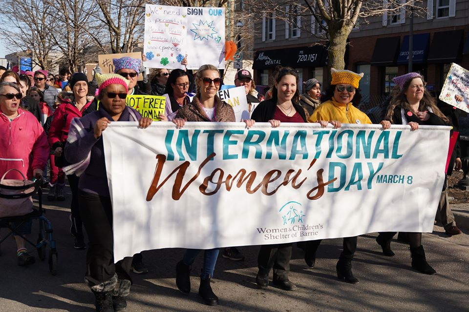 Women and Children’s Shelter of Barrie's annual International Women's Day march.