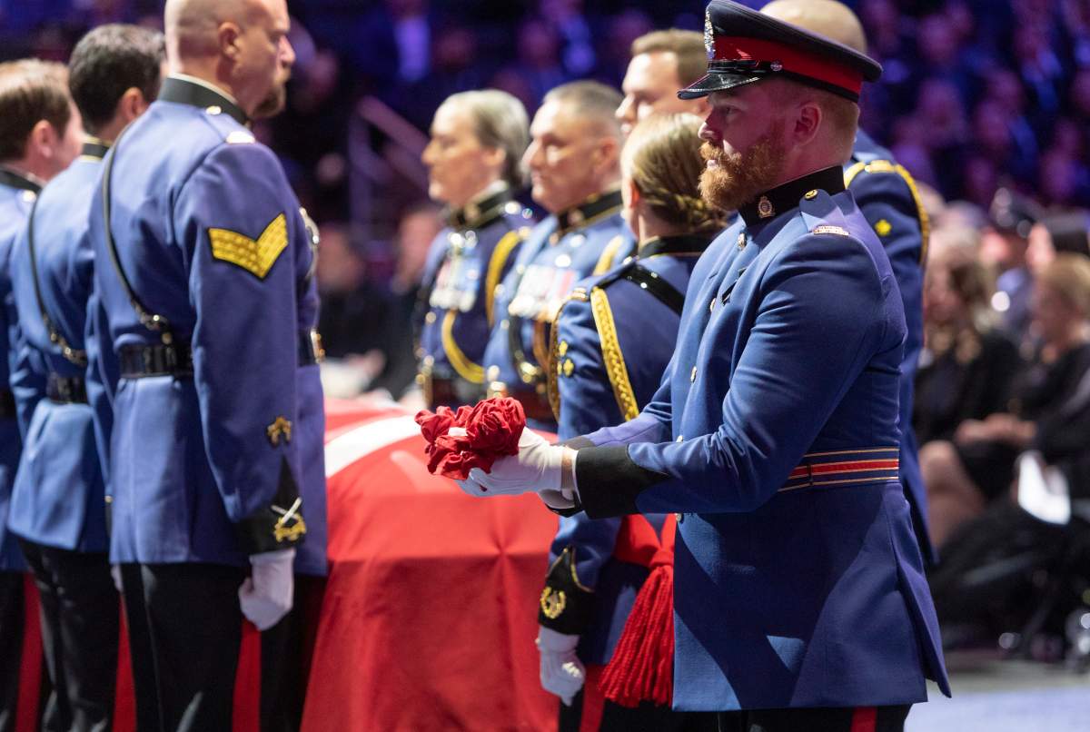 Regimental funeral for Edmonton police Const. Brett Ryan and Const. Travis Jordan on Monday, March 27, 2023.