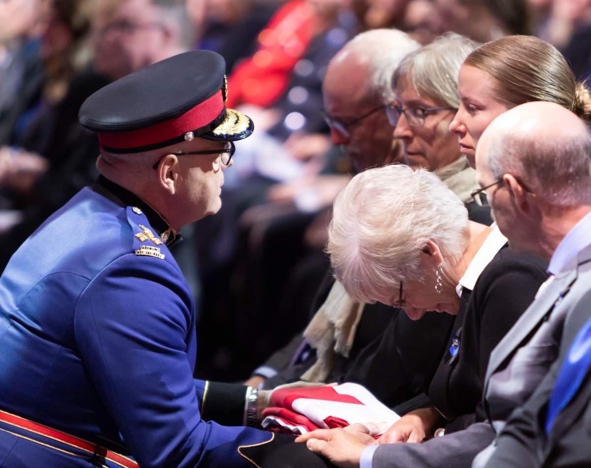Regimental funeral for Edmonton police Const. Brett Ryan and Const. Travis Jordan on Monday, March 27, 2023.