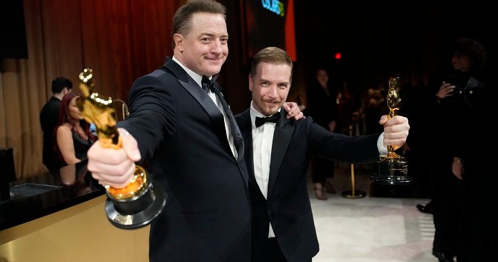 Montreal-born Adrien Morot on winning an Oscar with ‘The Whale’ star Brendan Fraser  | Globalnews.ca