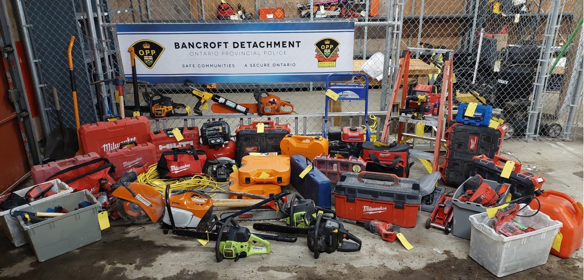 Bancroft OPP arrested two and recovered $60,000 worth of stolen construction tools this week.