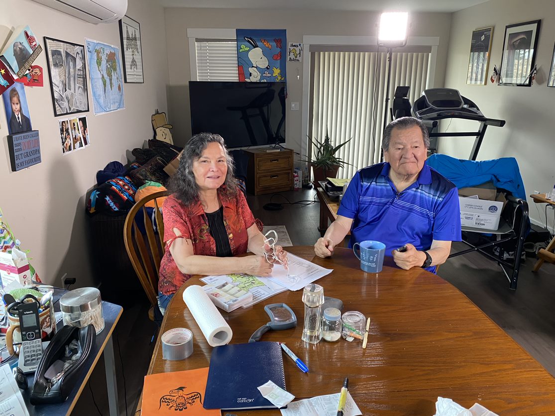 Bev Sellars and Bill Wilson in their Campbell River home.