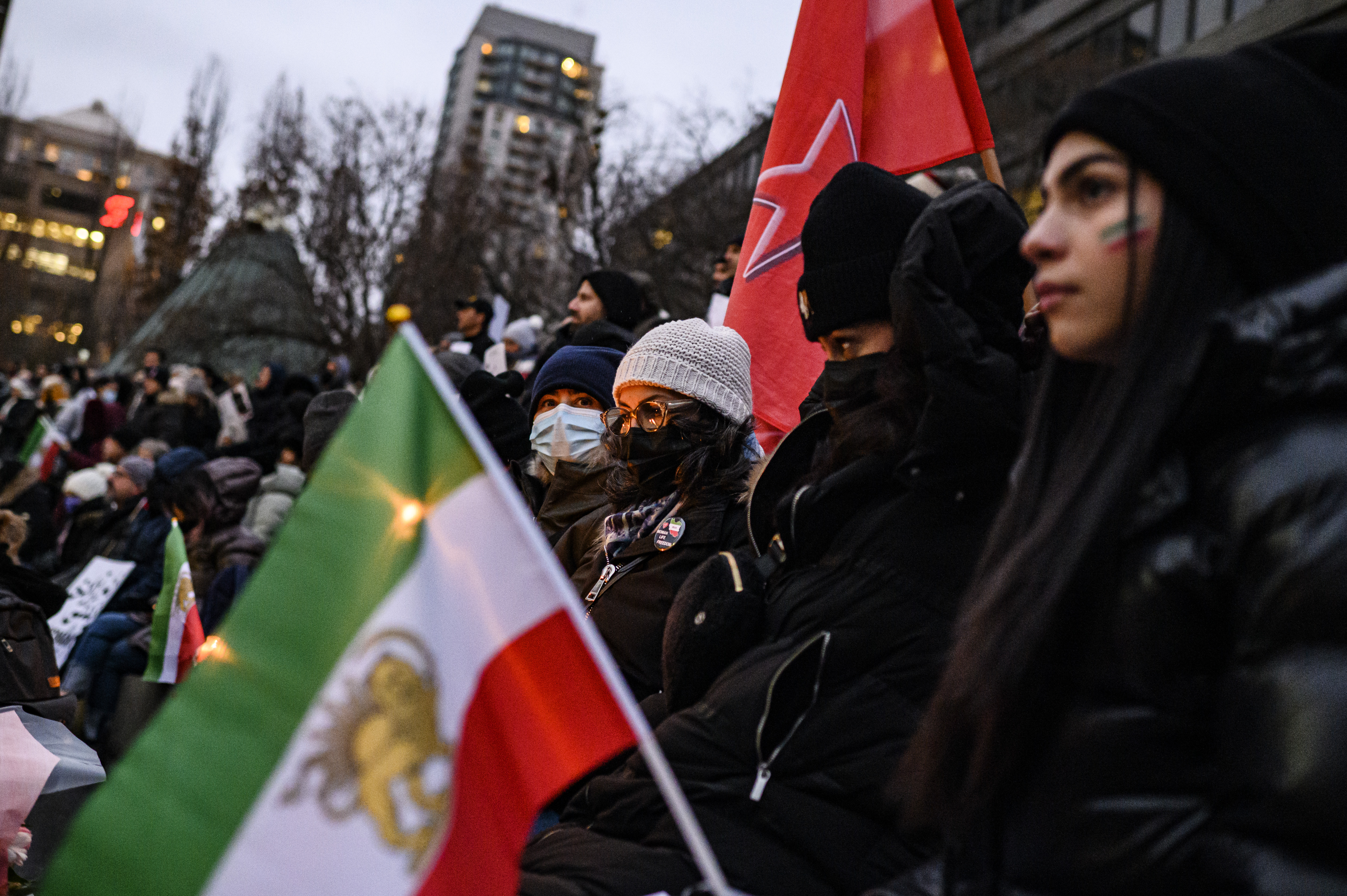 Vigil marking the three-year anniversary of the downing of Flight PS752, in Toronto, Jan. 8, 2023. THE CANADIAN PRESS/Christopher Katsarov