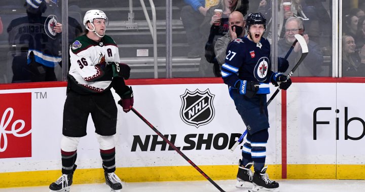 Jets pick up crucial two points in 2-1 win over Arizona - Winnipeg | Globalnews.ca