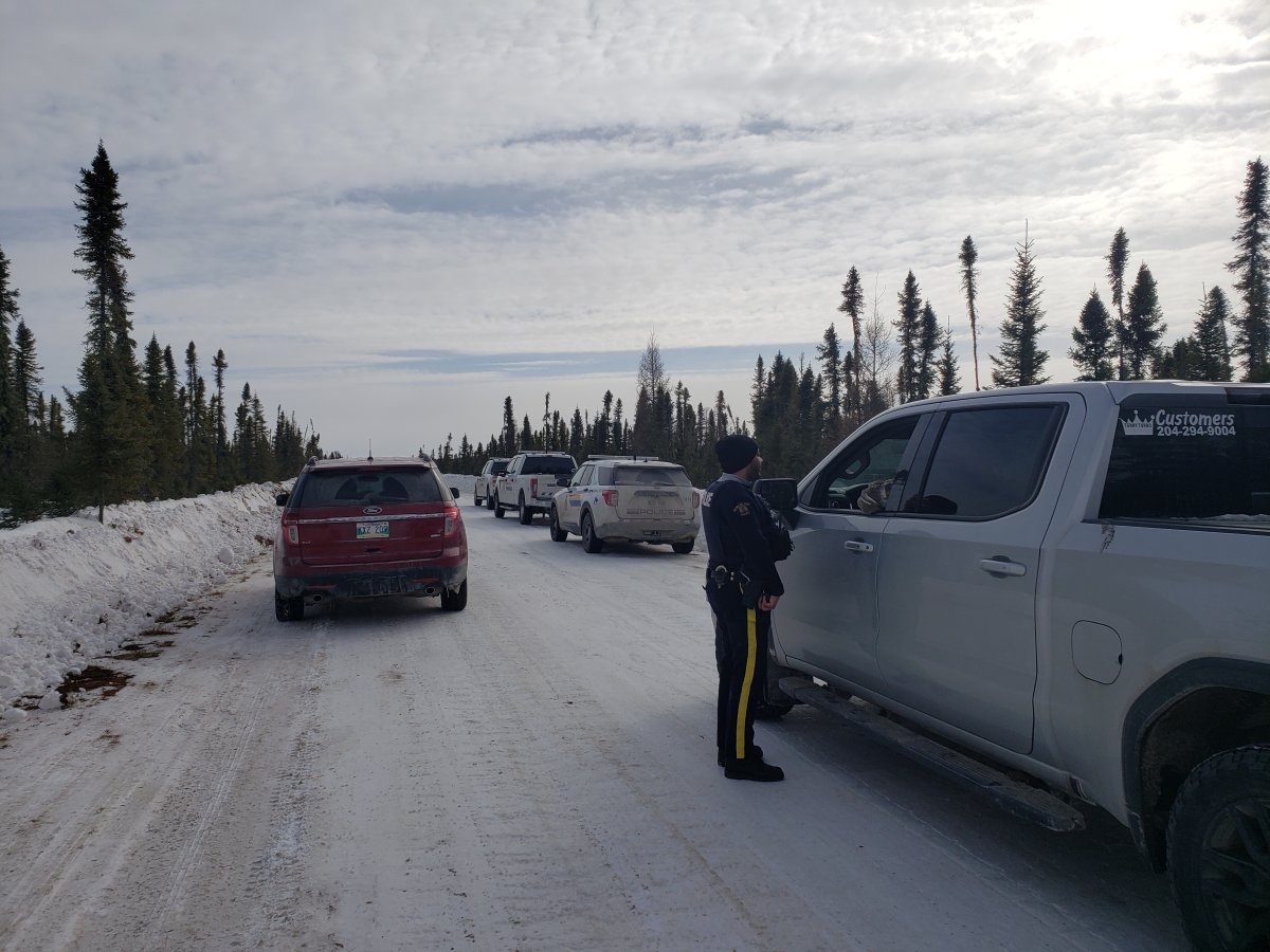 Manitoba RCMP conducted checkstops along winter roads leading to Island Lake and God's Lake Narrows March 10-12.
