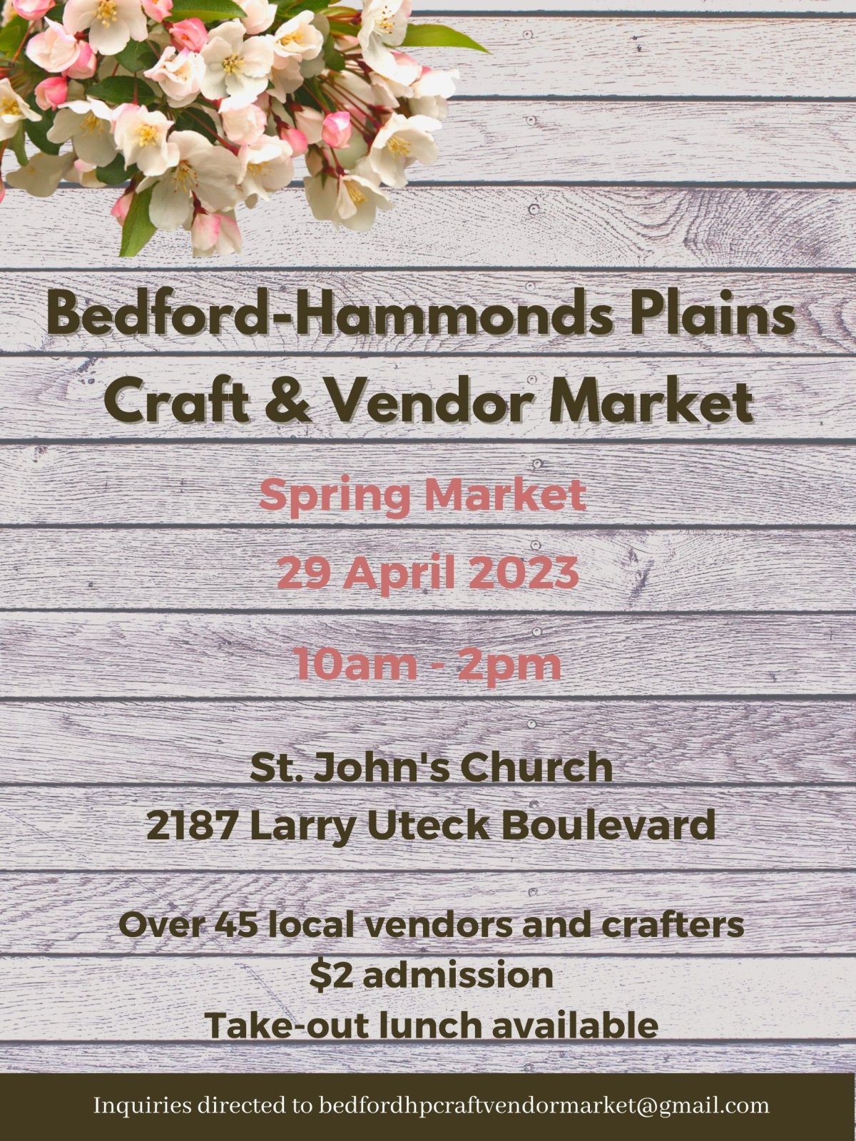 BedfordHammonds Plains Craft & Vendor Spring Market GlobalNews Events