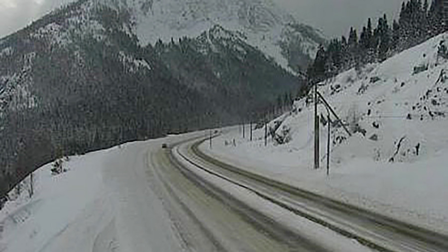 Weather conditions at the summit of the Coquihalla Highway on Thursday afternoon.