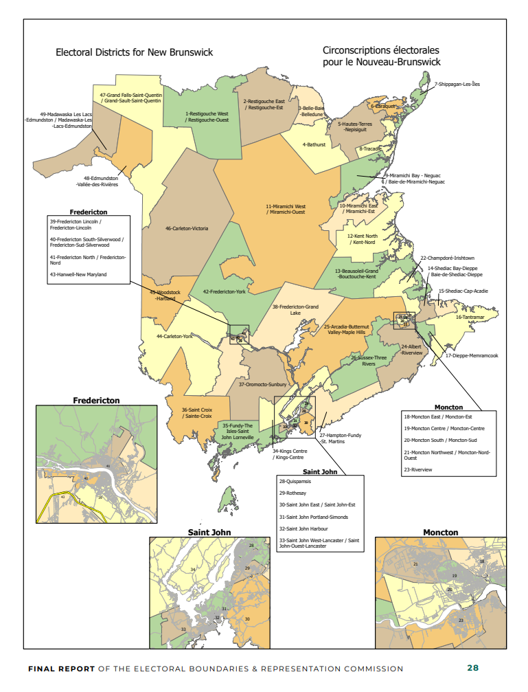 N B Electoral Boundaries Commission Tables Final Report Made Changes   Electoral Map 2024 