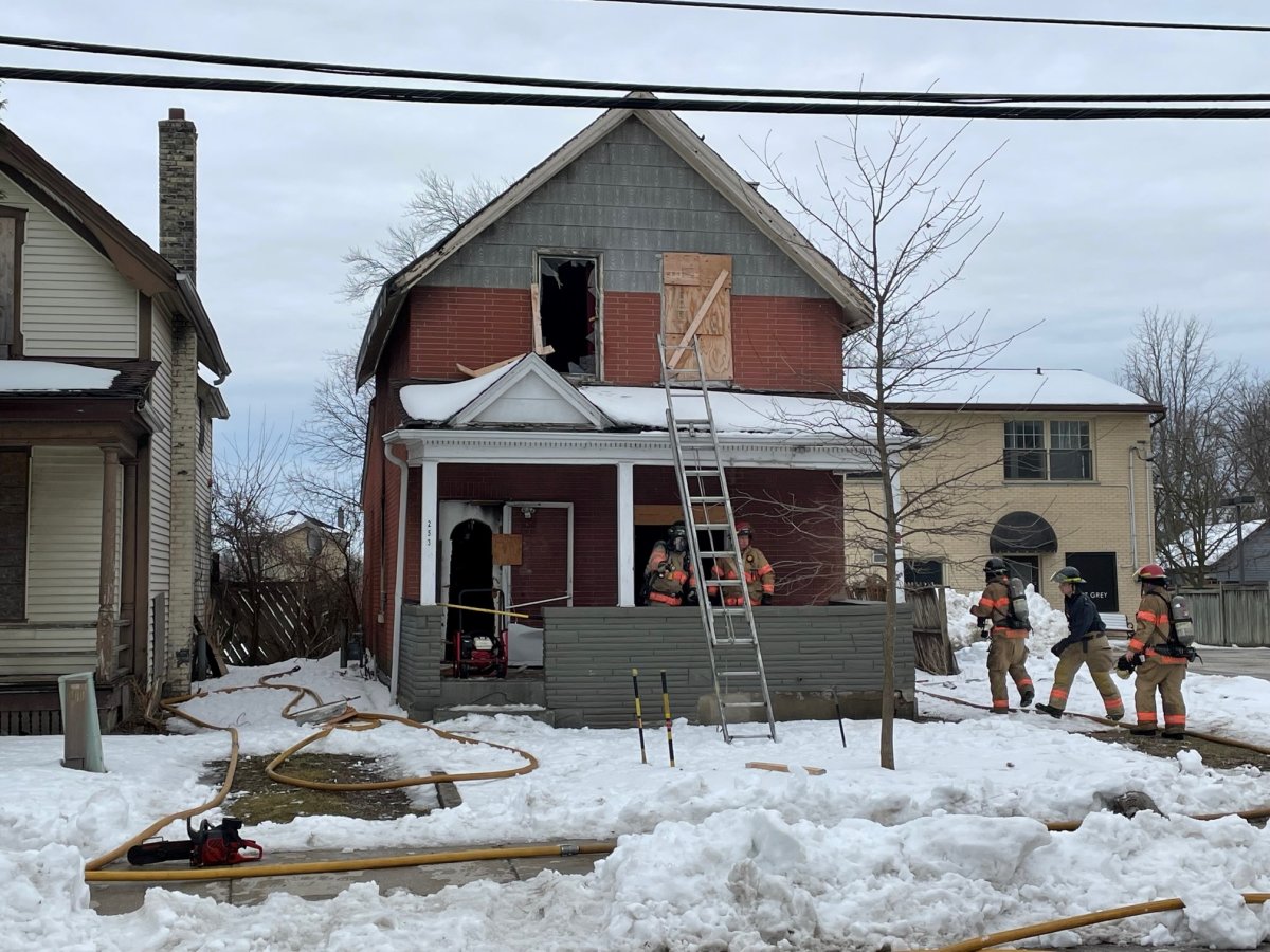 London Fire Department officials say there were no reported injuries in a fire on Grey Street in the early afternoon of March 6, 2023.