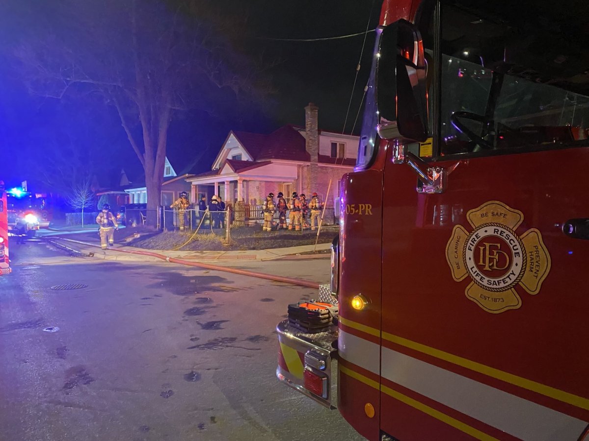 The fire at a basement apartment on 62 Sackville St. was reported to the London Fire Department at Monday at 10:45 p.m.