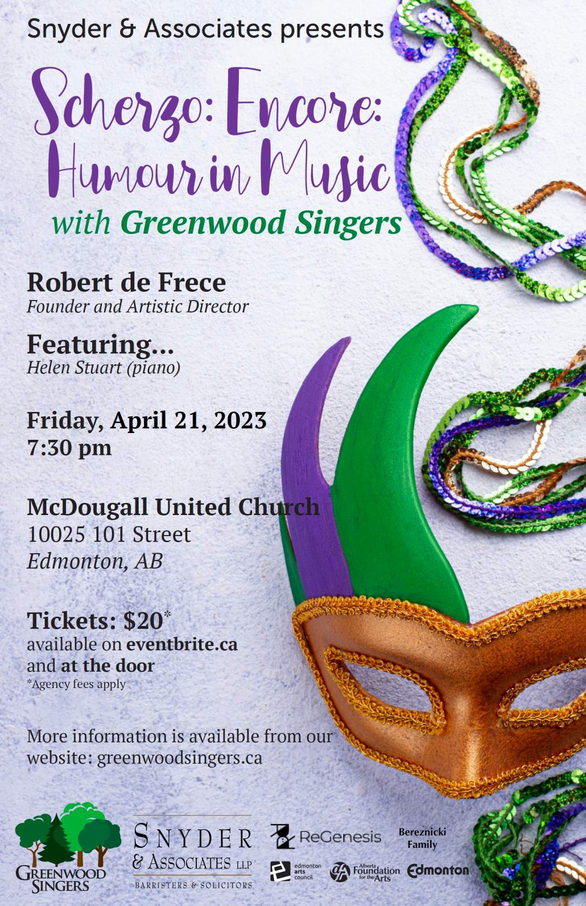 Scherzo: Encore: Humour in Music with Greenwood Singers - image