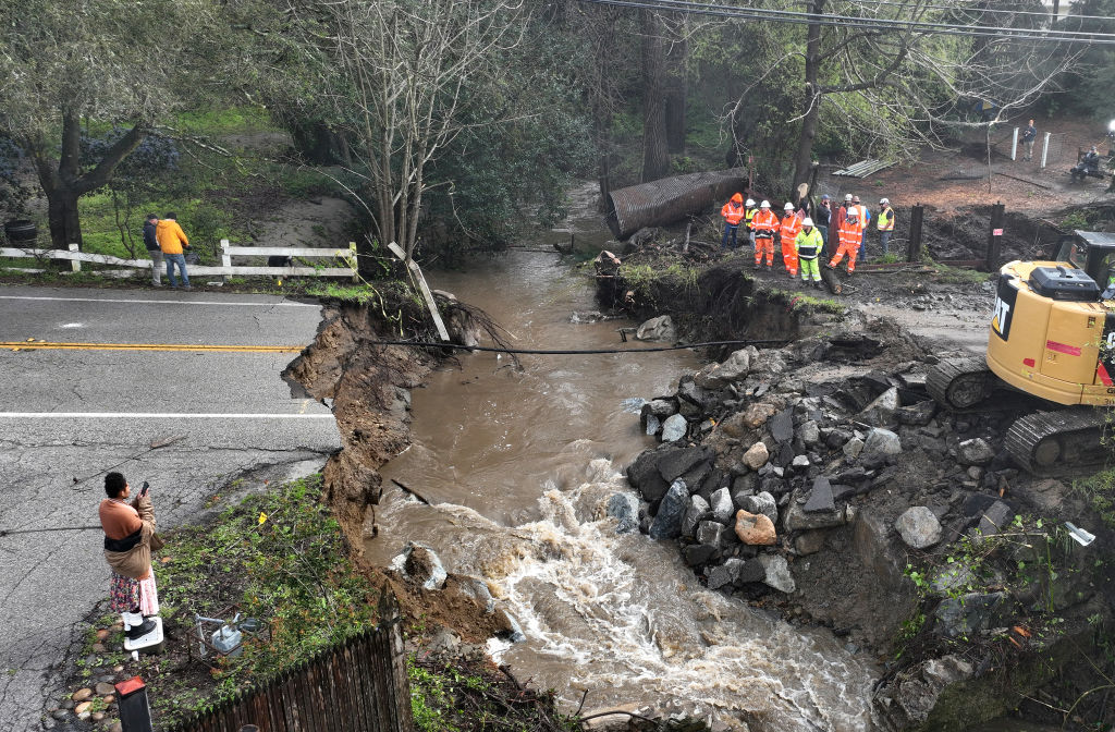 Photos show devastation of intense California storms, with another on