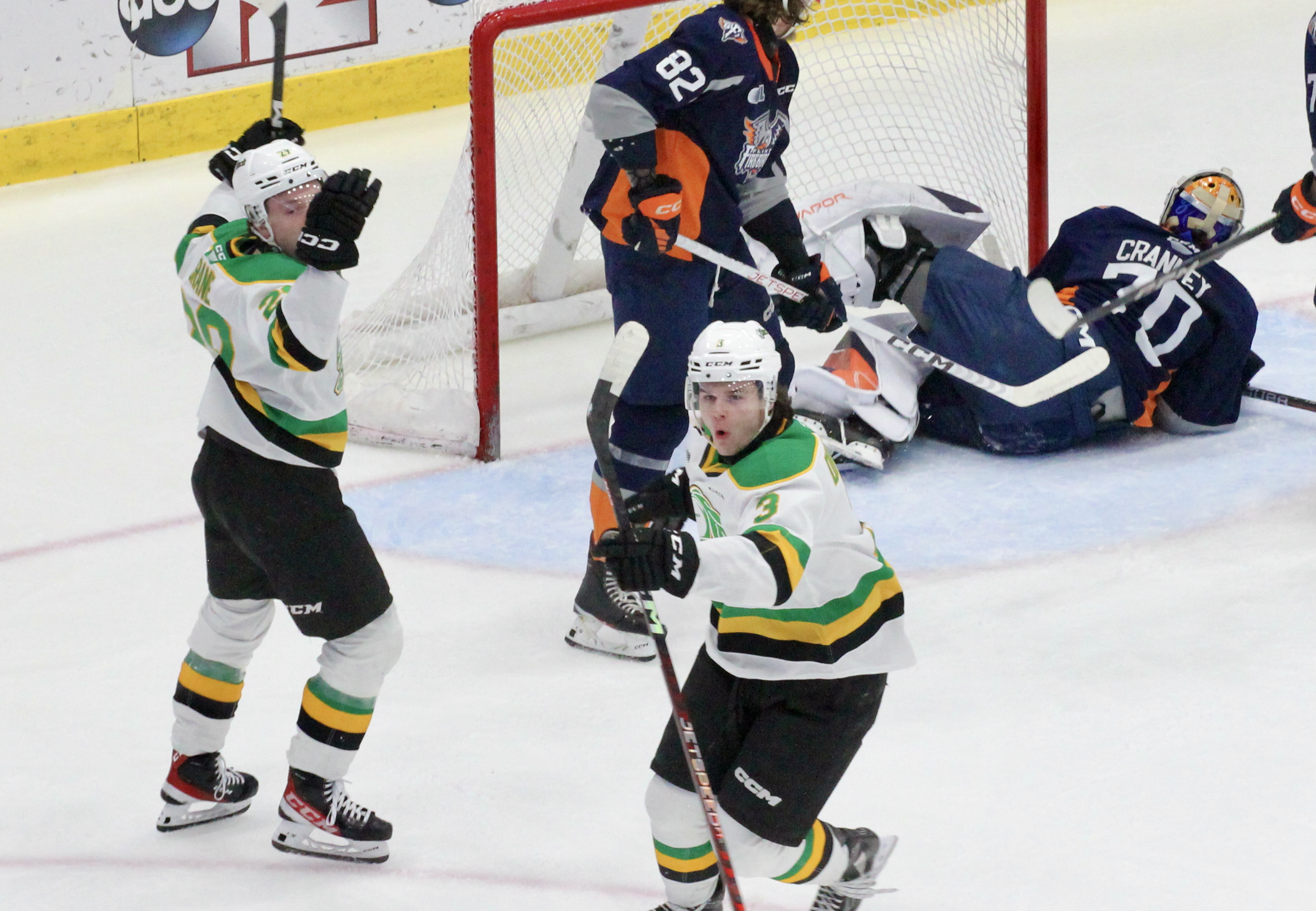 Third period goals by Hayes and Piercey lift Firebirds past London Knights