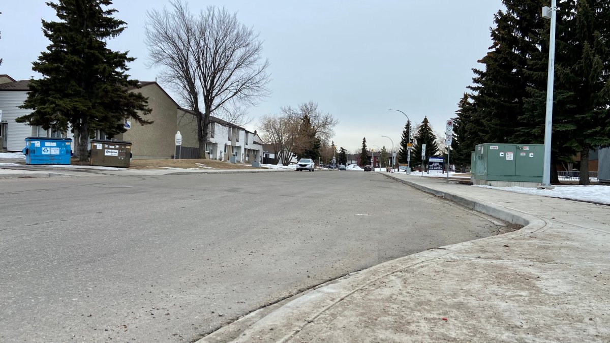 EPS found a body in a white SUV in a residential area (shown above) in northwest Edmonton, Wednesday, March 29. 2023.