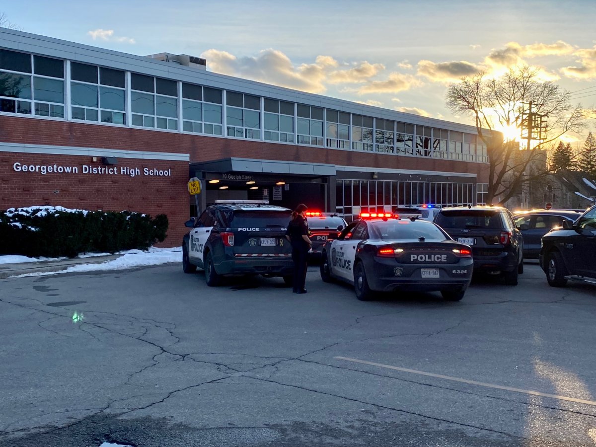 Halton Regional Police are looking for a male youth after a student was injured in an assault in Georgetown on Thursday.