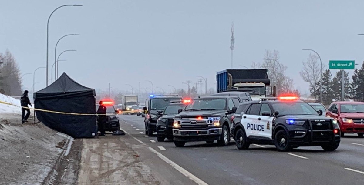 Edmonton homicide detectives investigate woman’s body found beside