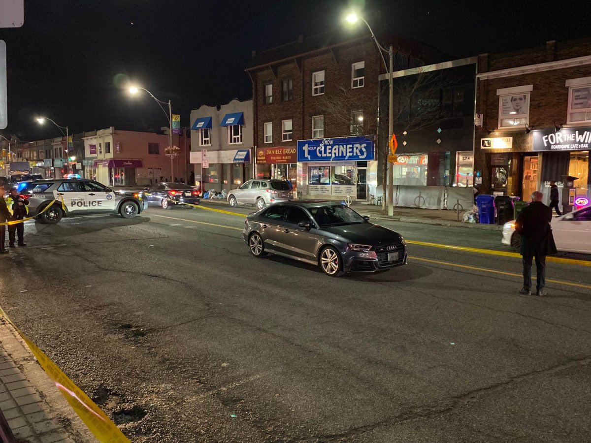 Scene of a pedestrian-involved collision near Yonge Street and Lawrence Avenue on March 28, 2023.
