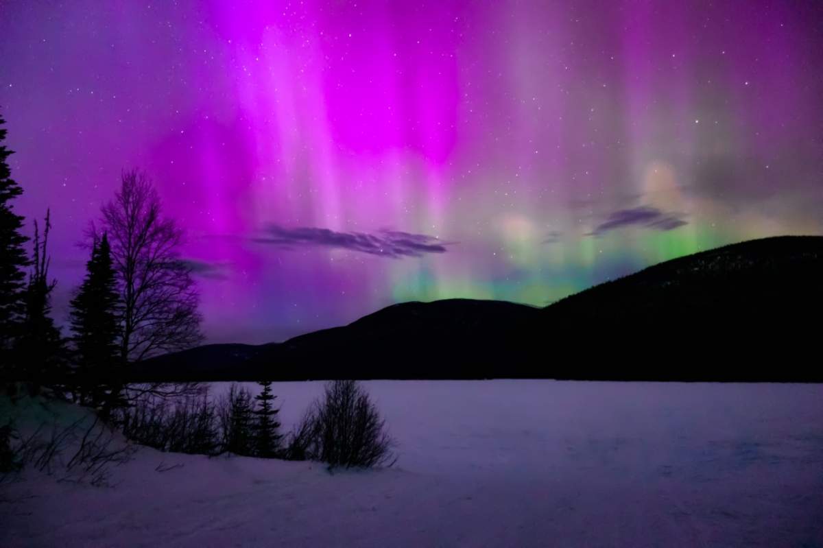 The northern lights seen from Mackenzie, B.C.