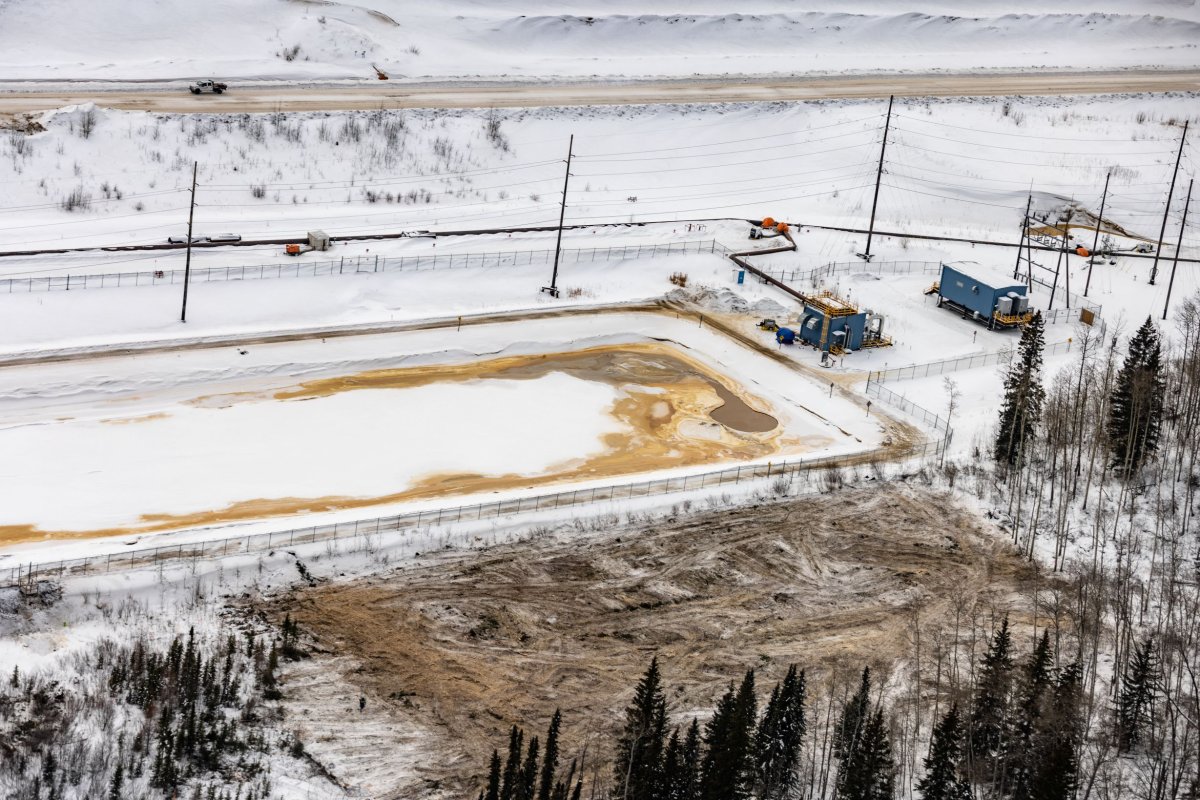 An undated photo of the site of an overland spill at Imperial Oil's Kearl Lake oilsands mine in northern Alberta.