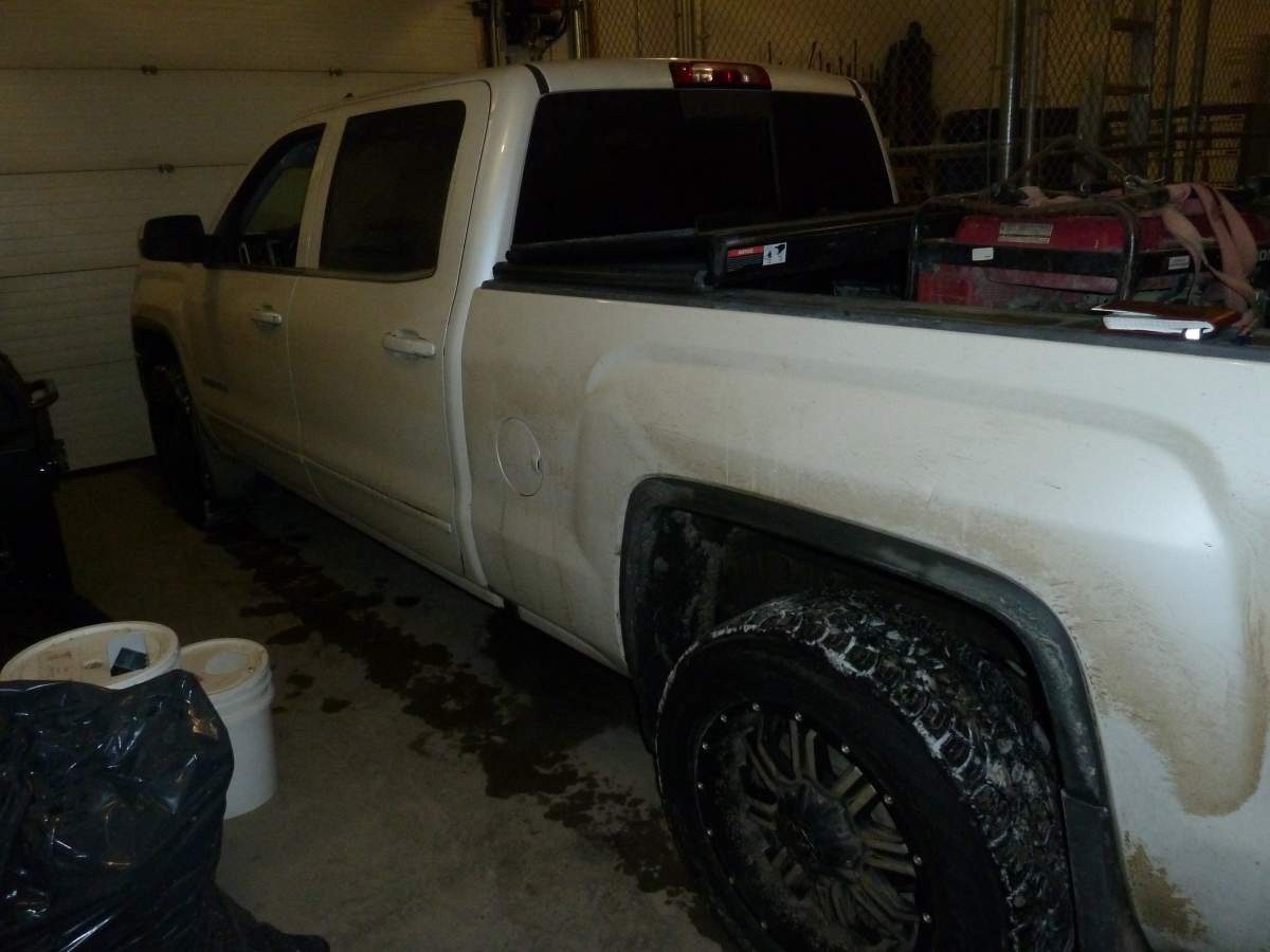 A white 2017 GMC Sierra truck, stolen from Cranbrook, B.C. on March 7, 2023, was recovered in Calgary on March 13.