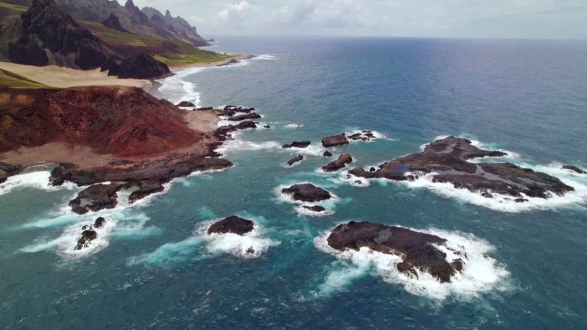 General view of Trindade Island in Espirito Santo state, Brazil.