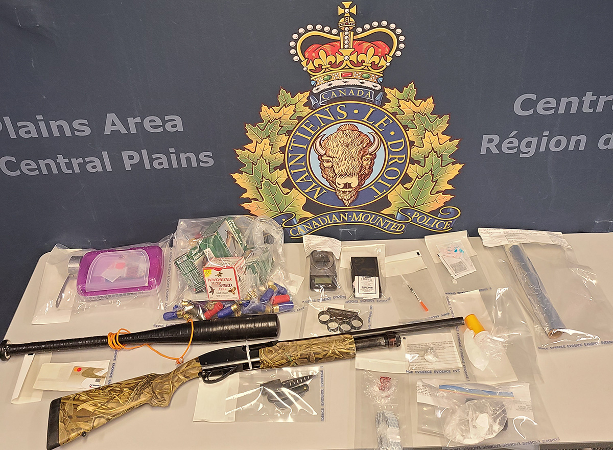 Photo of the items seized in Portage La Prairie drug bust.