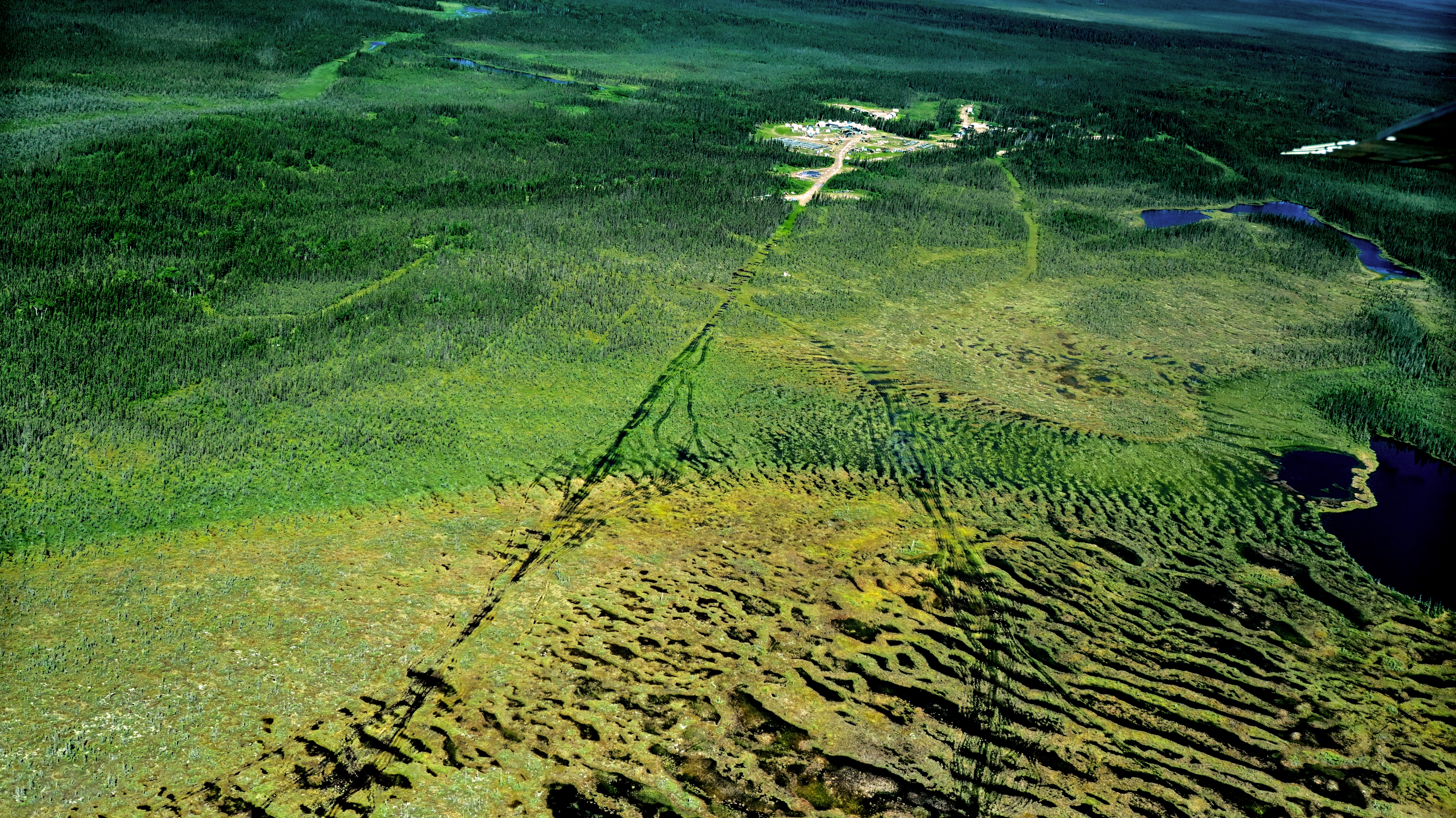A mining camp in the Ring of Fire in the summer of 2022.