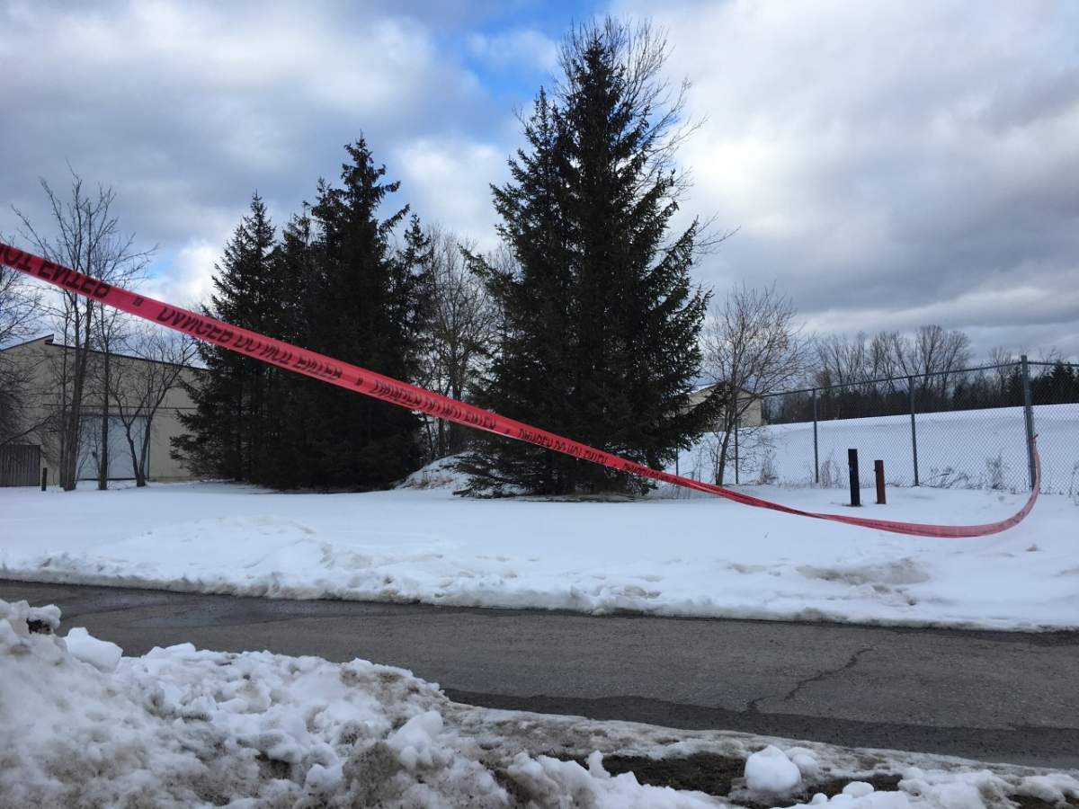 Roads were closed surrounding SGS Canada’s facility in Lakefield, Ont., following an industrial accident on March 2, 2023.