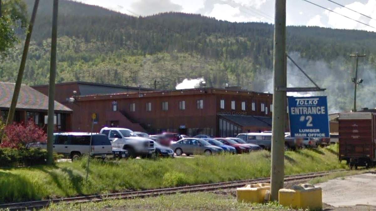 Tolko Industries’ lumber mill in Armstrong in the Okanagan.