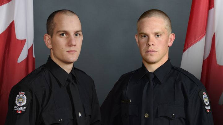 Image showing Edmonton police constables Travis Jordan and Brett Ryan.