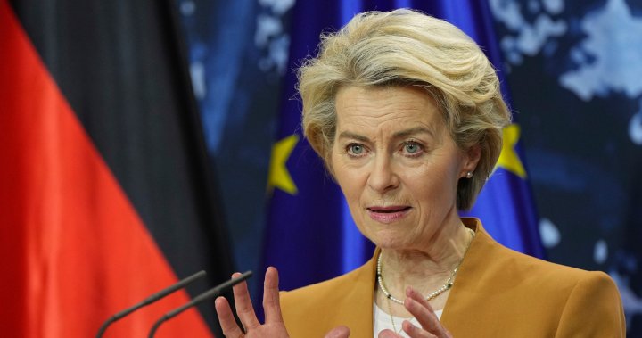EU’s Ursula von der Leyen to promote sustainability, Ukraine aid during Canada visit