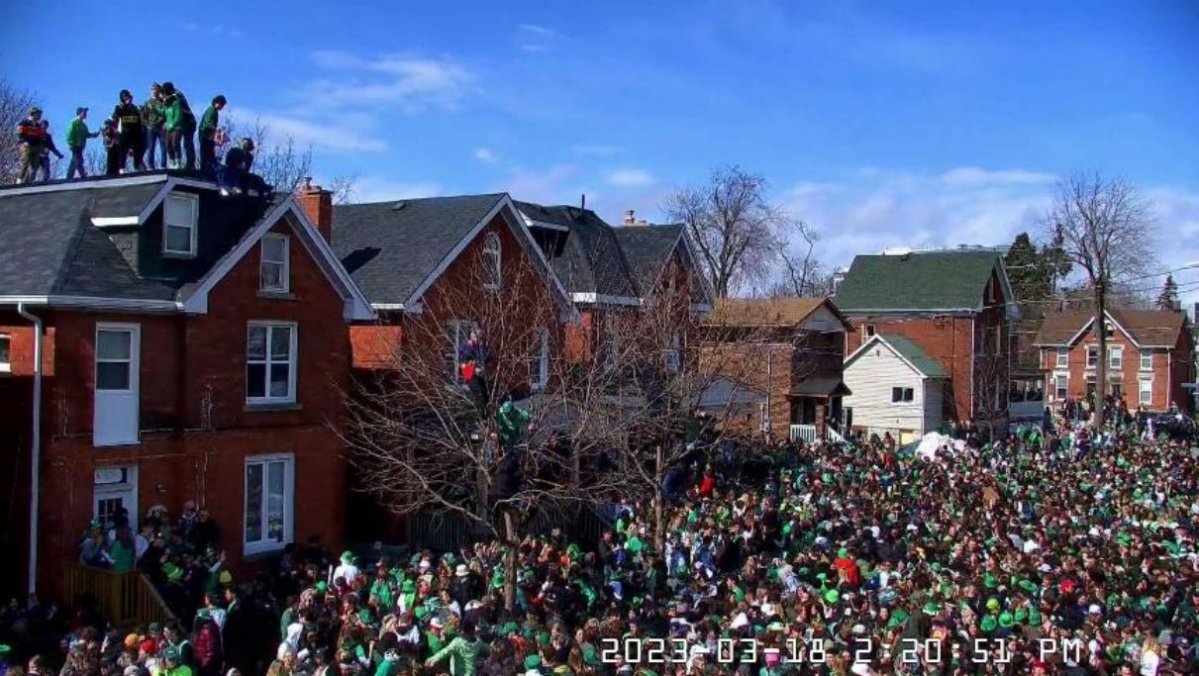 Police in Kingston, Ont., laid nearly 400 charges during St. Patrick's Day gatherings.