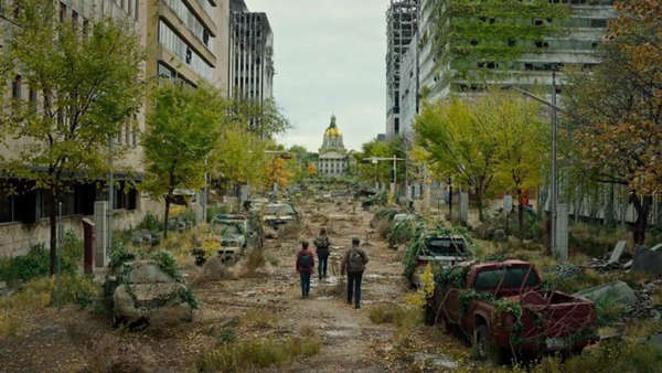 The Alberta Legislature Building is seen in this still from "The Last of Us."